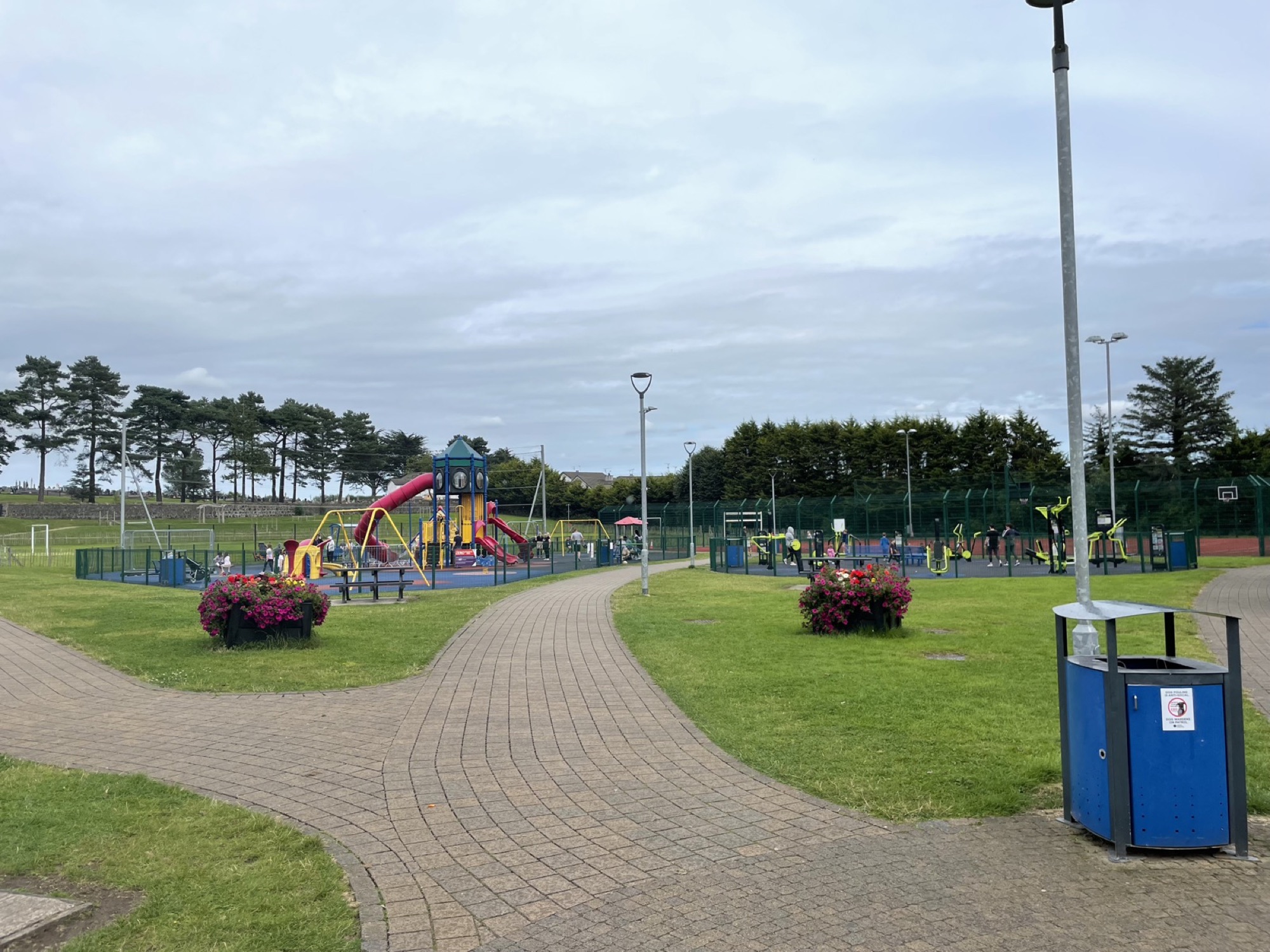 Playground and outdoor gym at a Ballymoney park