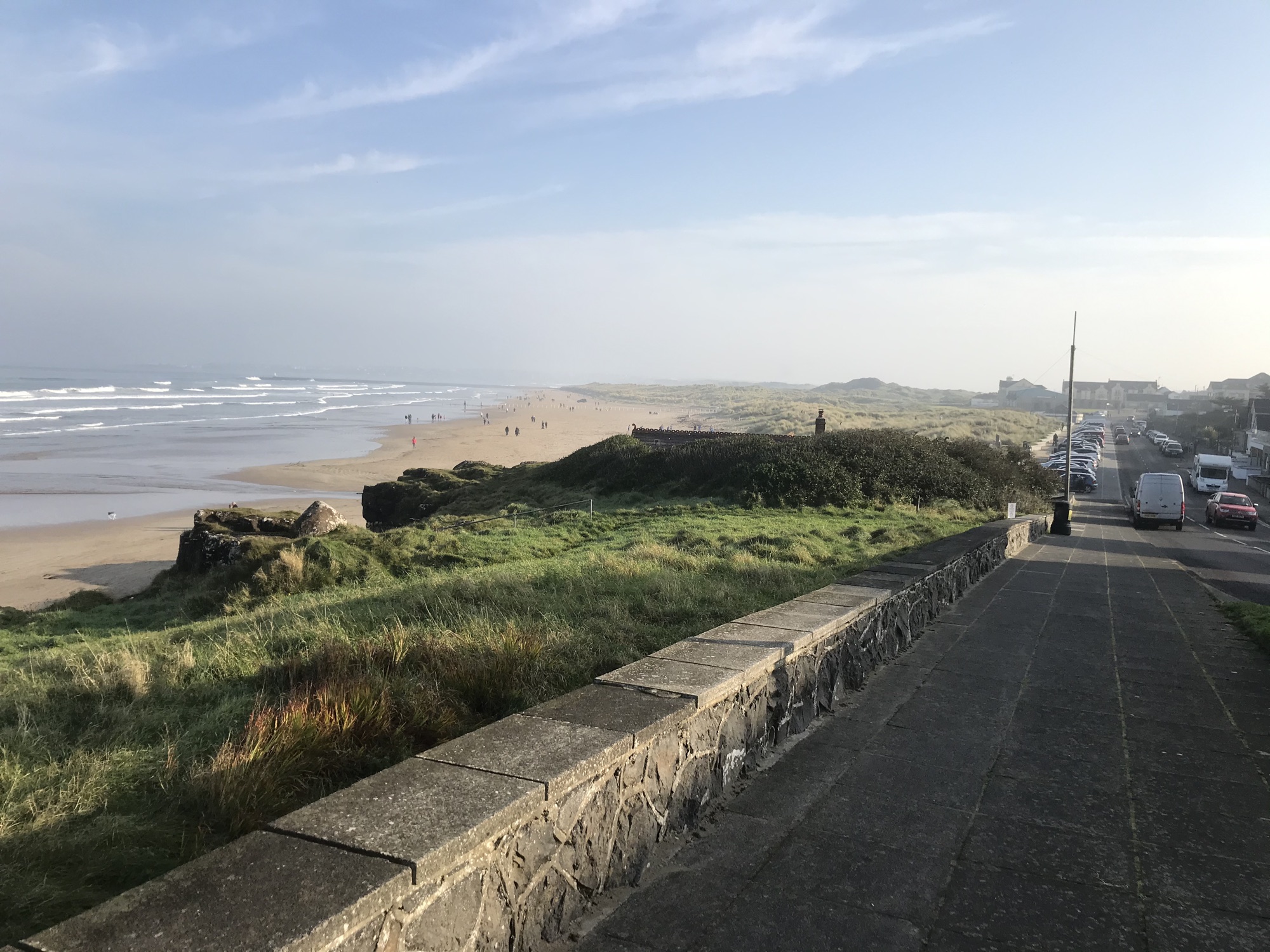 Castlerock beach and the Twelve Apostles terrace seen from the promenade